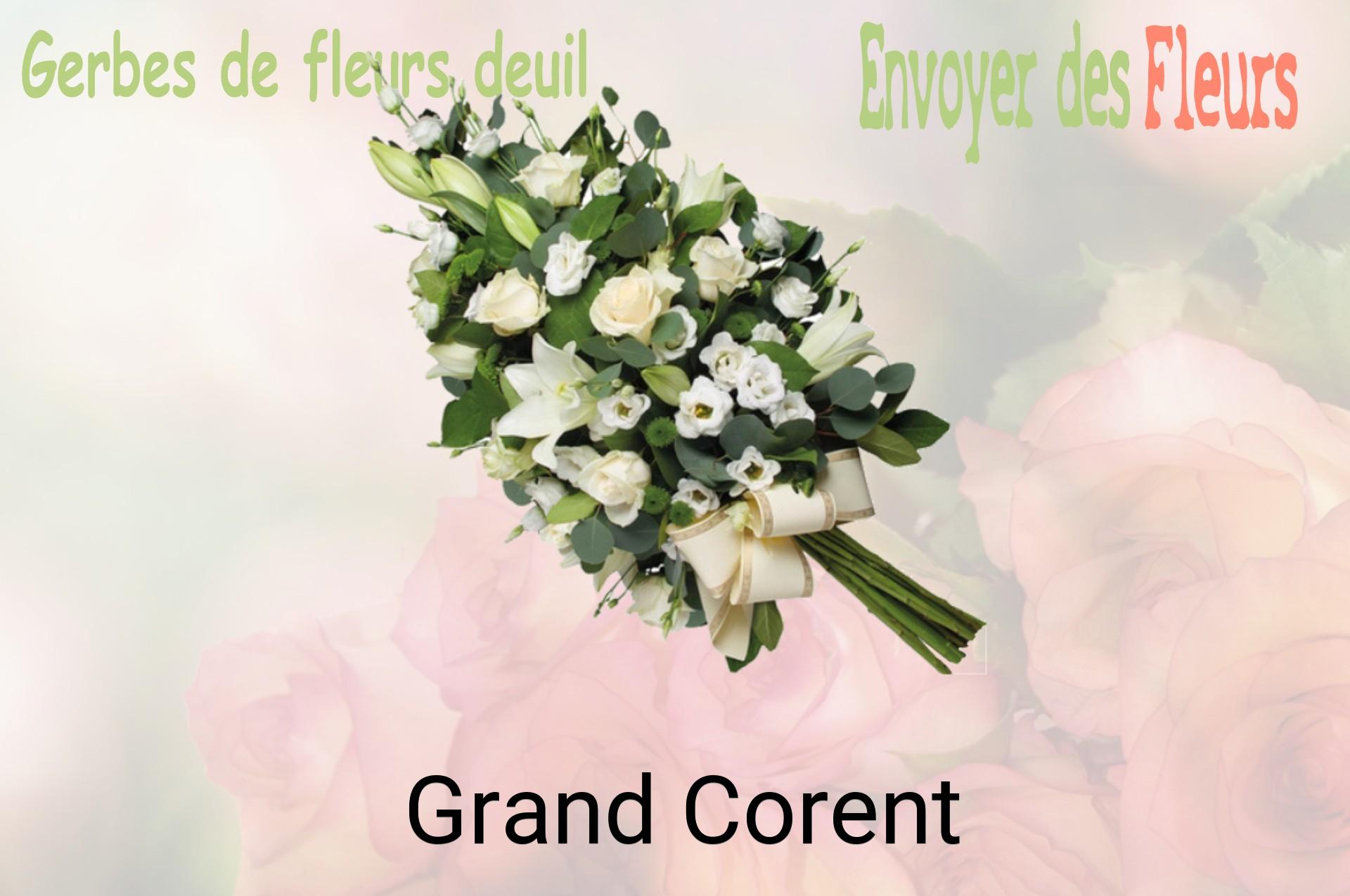 Gerbe de fleurs de deuil livrée à Grand-Corent